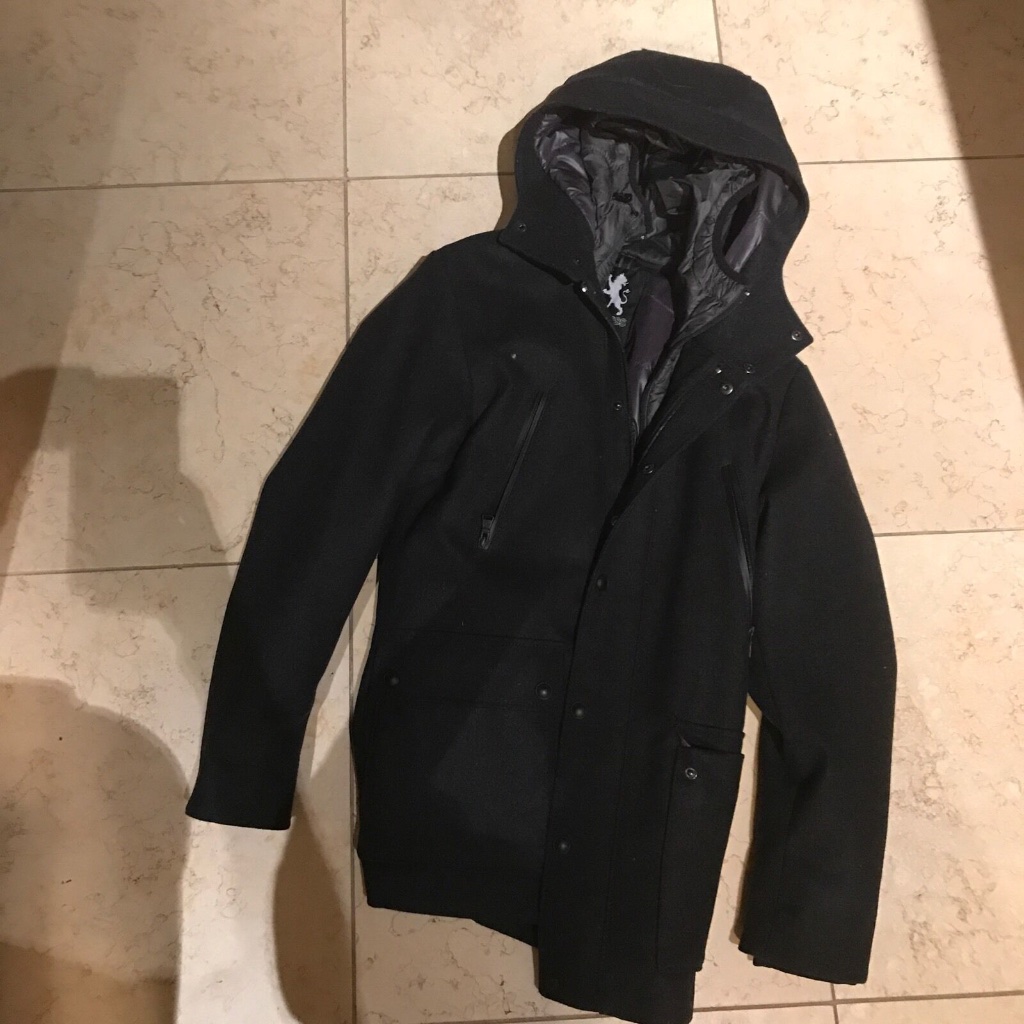 Express Tech Wool Button Zip Coat